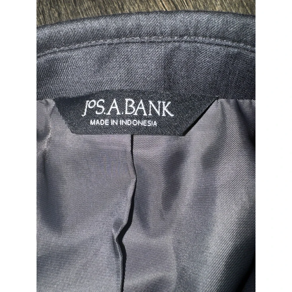 Jos A Bank Men's Sz 44R‎ Sport Coat Blazer Gray 100% Wool Suit Jacket USA Made